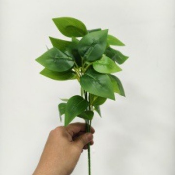 5 horquilla colgante de pegamento colgante de pared de plantas de simulación 7 horquilla pequeño haz de papas verdes hojas de papas decoración de pared interior colgante verde falsa