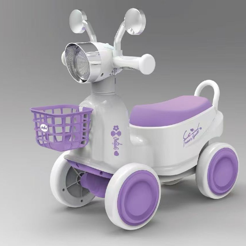 Balance Bike for Children Aged 1-3-2 Years, Boys and Girls, Four-Wheel Scooter, Walker, Infant Sliding Scooter, Walking Aid