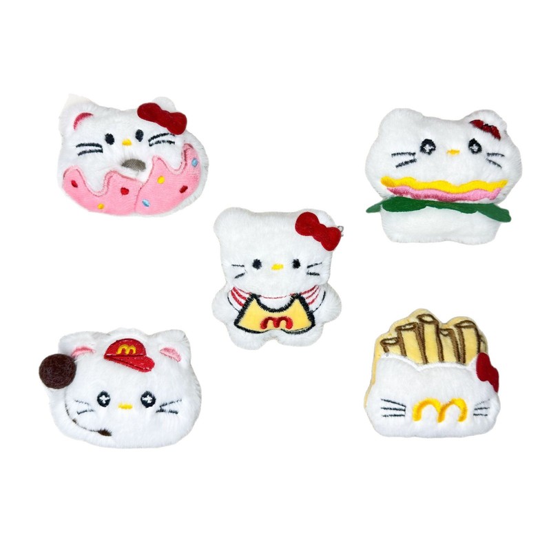 新しい日本のかわいい漫画ハンバーガーきしむペンダント kt 猫人形バッグアクセサリーブローチヘアアクセサリーアクセサリーバッチ|undefined