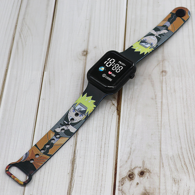 Inventario al por mayor transfronterizo nueva impresión LED tierra reloj electrónico de dibujos animados estudiantes lindos cool reloj táctil