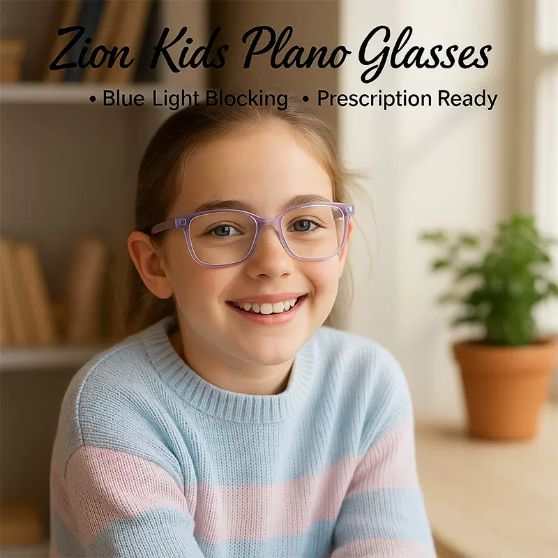 欧美儿童可爱方框米钉防蓝光潮流平光镜孩童可配近视跨境眼镜框