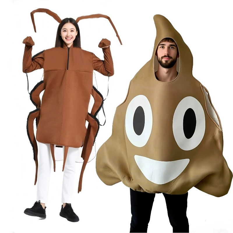 Костюм таракана для взрослых, костюм калосящегося ребенка, забавный костюм, детский костюм для косплея и сценических выступлений, костюм-какашок.
