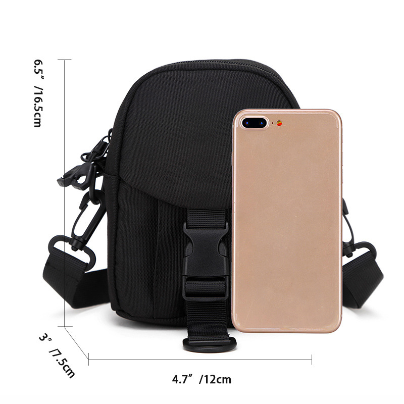 Chaopai Small Diagonal Messenger Backpack Casual Shoulder Mini Lightweight Mobile Phone Men's Bag_voghion.com