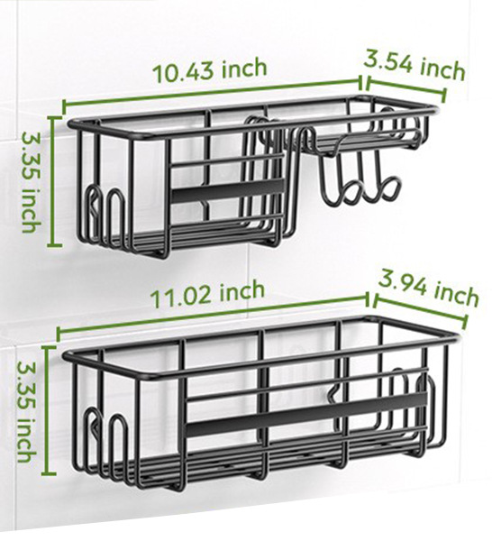 Estante de almacenamiento de baño sin perforadoras transfronterizo montado en la pared fregadero de cocina de múltiples capas inodoro estante de almacenamiento de organización multifuncional