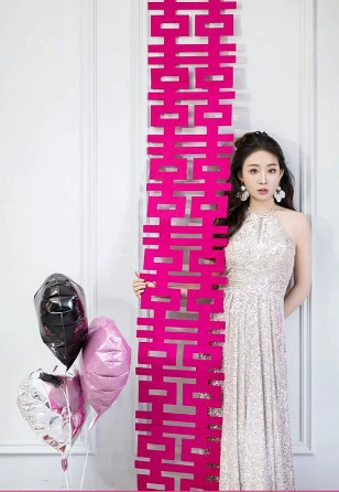 Forestelling Patter Piece Women's Wedding Long Strinking Back Packing Background Gate Men's Wedding Room layout set is oversized