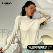 秋冬新款上衣女士打底针织衫一体无缝天衣毛衣外贸欧美跨境专供保