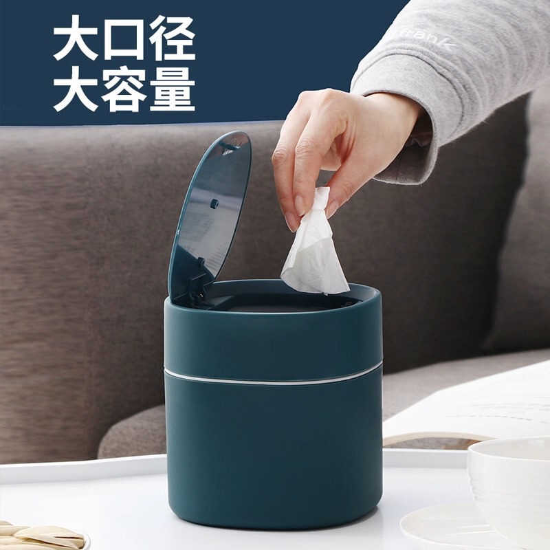 デスクトップホームかわいいカウンタートップコーヒーテーブルベッドサイド寝室カバー付きオフィスデスク古紙バスケットミニ小型ゴミ箱|undefined