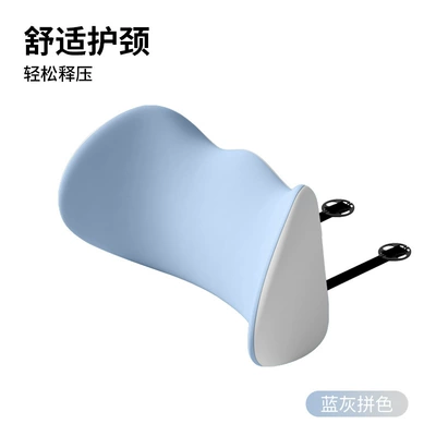 car neck support pillow, Tesla neck | Waist support - comfortable-lumbar-supportrelieves-pressure-and-promotes-relaxationblue-and-gray-color-combination-comfortable-style