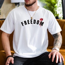 【跨境欧码】查理柯克自由男子夏季棉质t恤祈祷1993-2025年查理柯