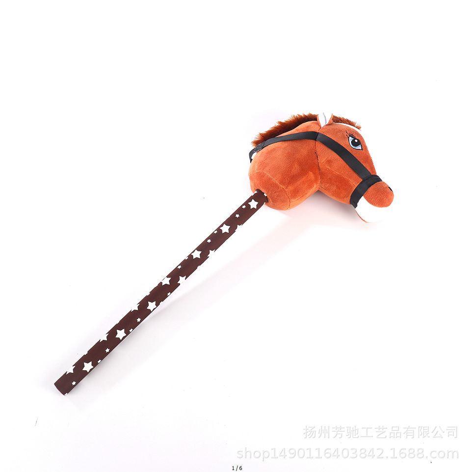 Unicornio palo cabeza de caballo palo juguete de peluche fábrica de juguete de peluche fijo entrega de una pieza
