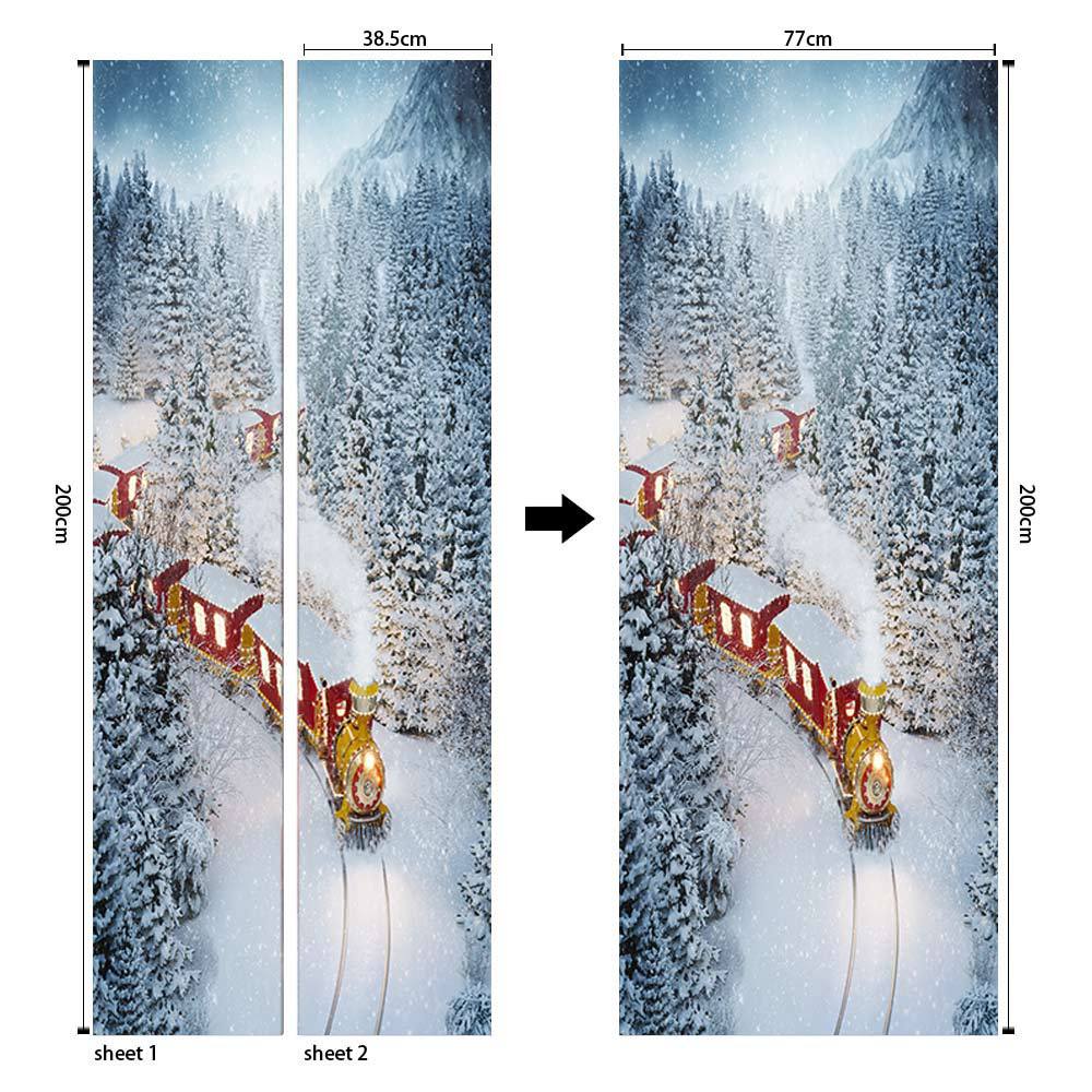 Pegatinas para puertas 3D respetuosas con el medio ambiente, autoadhesivos, fabricantes de origen al por mayor, patrones populares transfronterizos de alta definición, adhesivos para puertas impermeables, a prueba de aceite y antiincrustantes