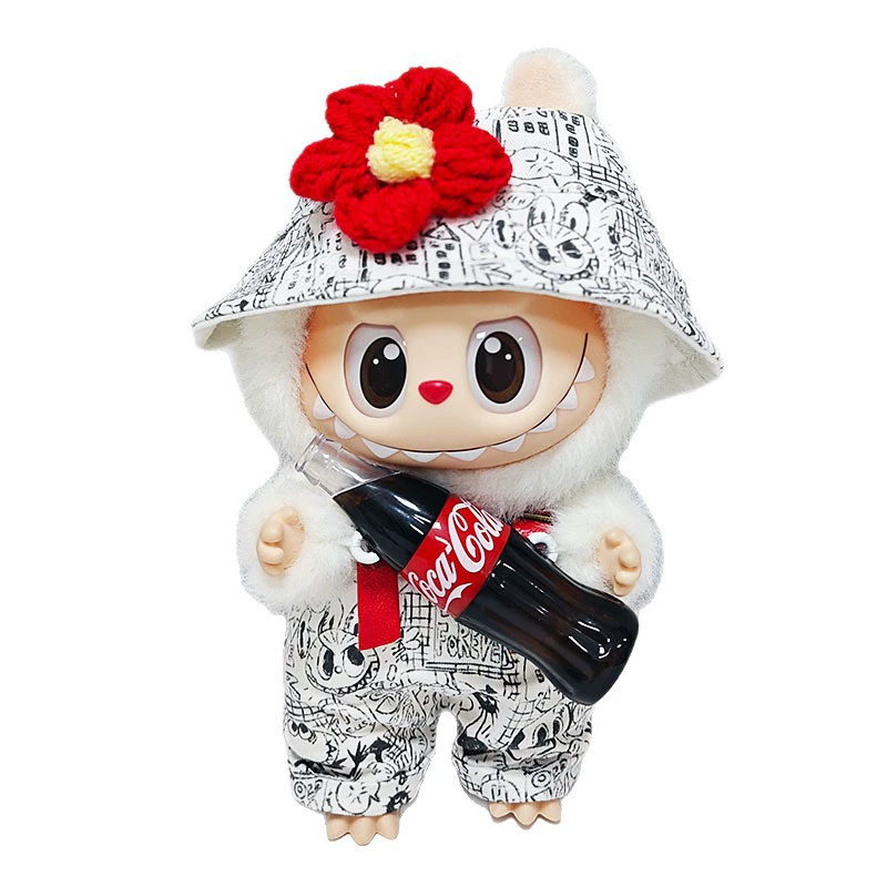 Коллекция Labubu Coca-Cola: одежда для праздников 3 поколений для Rabubu кукол – милый наряд куклы