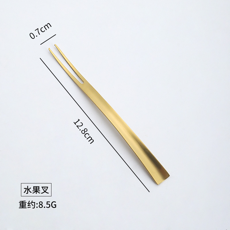 304 tenedor de fruta de acero inoxidable cuchara de café pastel creativo pastel de luna tenedor de postre ensalada occidental signo de fruta LOGO