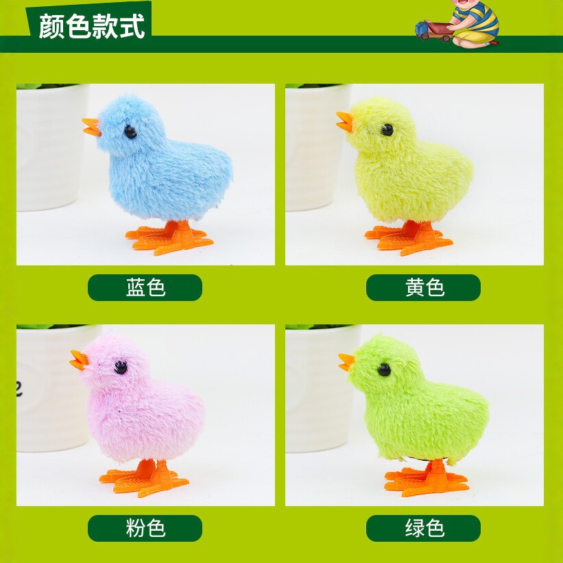 Wind-up chicken, realistic plush toy, popular jumping chicken, TikTok-style nostalgic children's toy