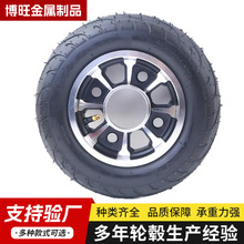 10寸电动四轮车代步车铝合金轮毂安装10x3.5-6充气胎