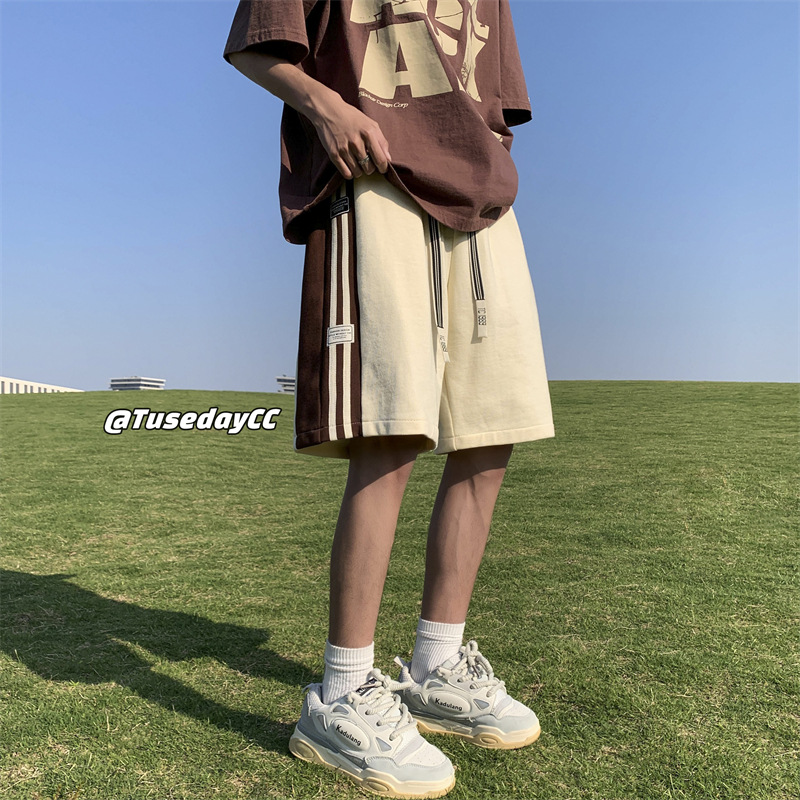 Pantalones cortos Americanos de verano de los hombres baloncesto quinto pantalones juventud transpirable marca de moda suelta casual playa Pantalones deportivos