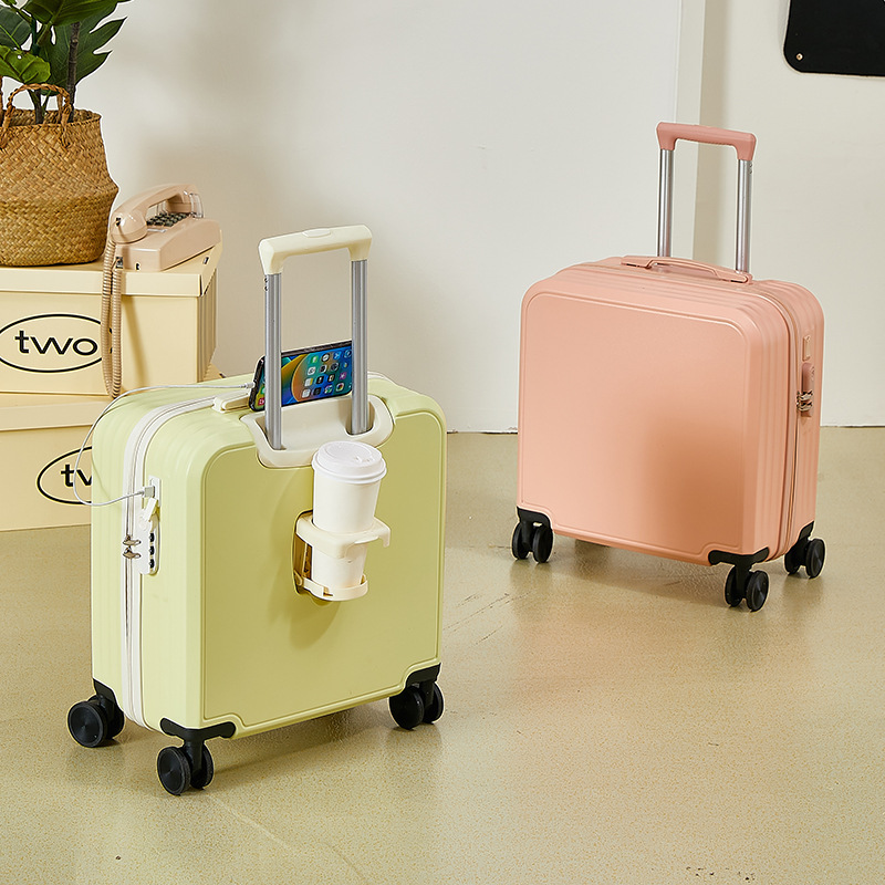 Mini Suitcase 20inch Silent Swivel Wheels Trolley Case Abs Multifunctional Carry-On Suitcase Travel Case Custom Logo