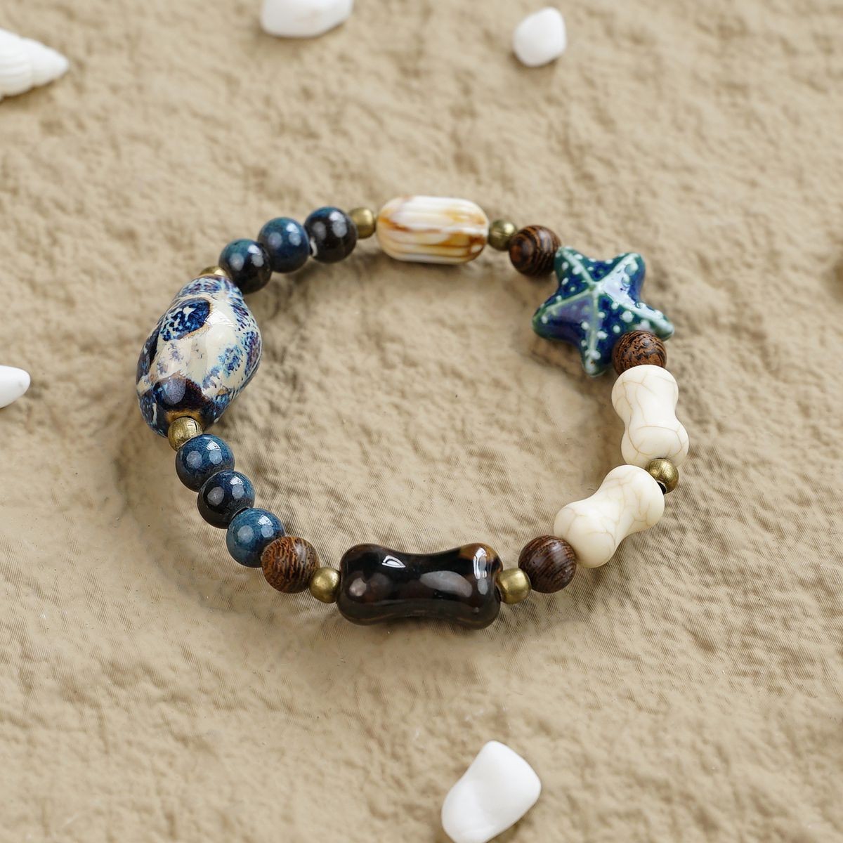 Jingdezhen pulsera de cerámica de verano mujer alta sensación galletas serie de gatos nicho diseño universal pulsera alta sensación