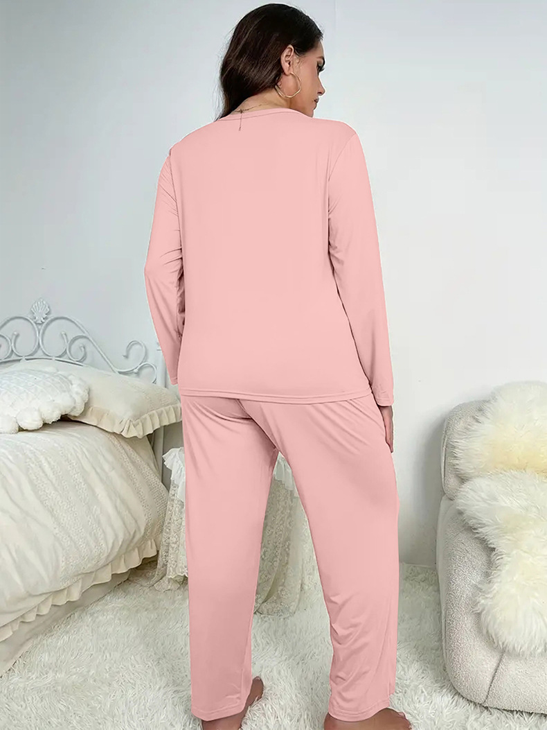 Conjunto de pijama estampado para mujer ropa de estar por casa_voghion.com