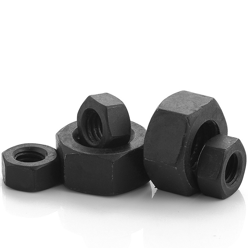 304不锈钢黑色六角螺丝螺母M2.5|M3|M4紧固件外六角螺丝帽DIN934