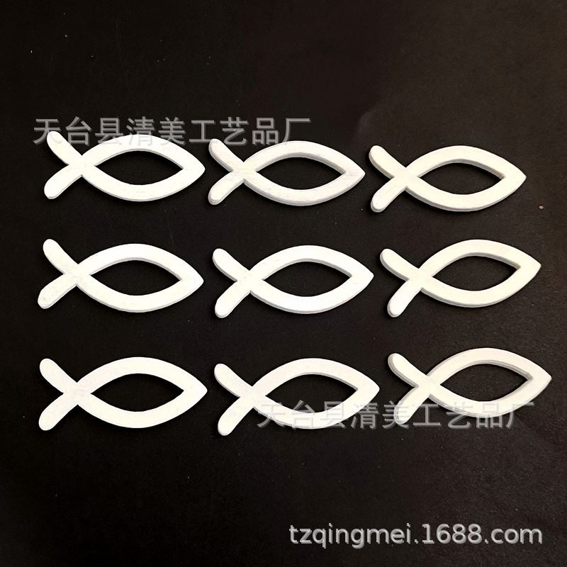 Pescado hueco blanco botones de madera vacíos 18 un paquete de textiles y textiles para el hogar accesorios de decoración artesanal