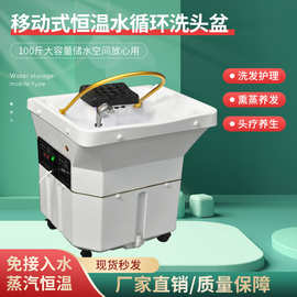 移动式洗头盆理发店SPA熏蒸水循环头疗仪养发美容盆洗头床水疗盆