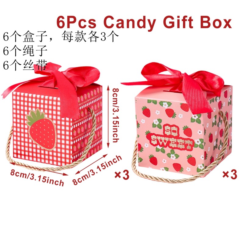 Fiesta temática de fresa chica rosa fruta cumpleaños vasos de papel desechables bandejas de papel cubiertos set decoración de mesa