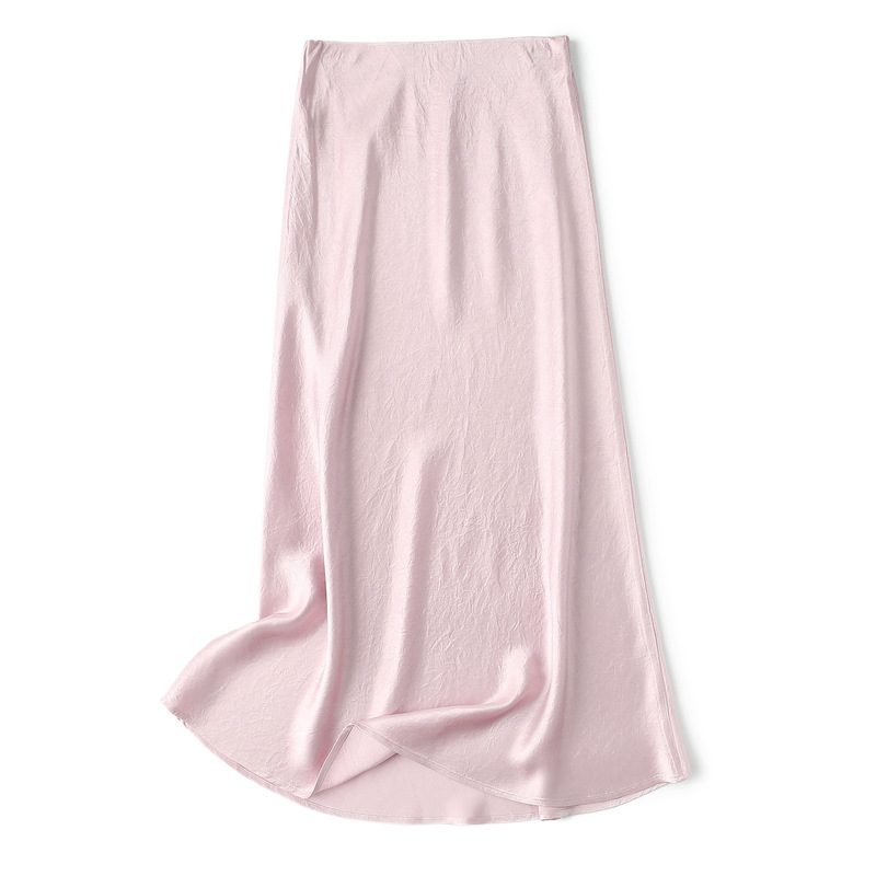Acetate fishtail skirt, multi-color satin long half skirt with elastic waist, fashionable women's elegant slimming long skirt for summer Acetate fishtail skirt, multi-color satin long half skirt with elastic waist, fashionable women's elegant slimming long skirt for summer