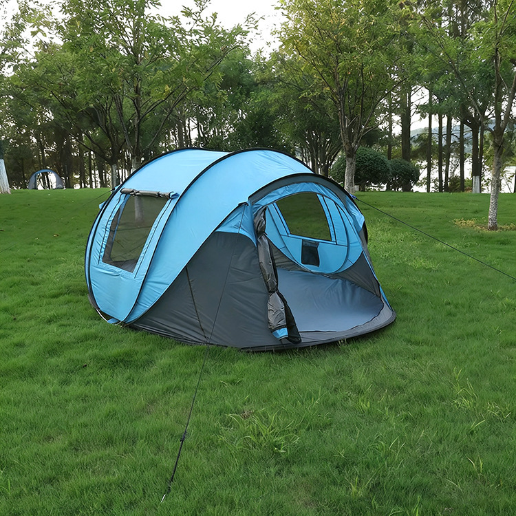 Manufacturer's Outdoor Tent for 5 People, Large Size, No Installation Required, Foldable, Fully Automatic, Hand-Pull Tent for Outdoor Camping, Waterproof and Sun Protection