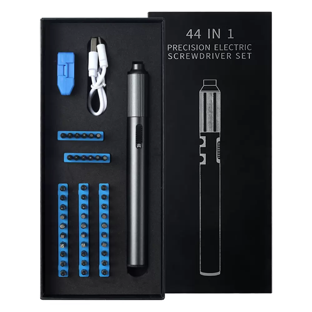 跨境手自一体充电式锂电男士礼物礼品精密批头维修电动螺丝刀套装