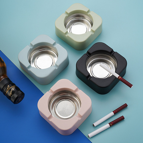 Wholesale Ashtray Advertising Creative Enamel Plastic PP Simple and Fashionable Nordic Style KTV Hotel