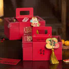 新年手提烘焙常温礼盒糯米船牛轧糖雪花酥饼干年货圣诞节包装盒