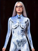 H 74601 Glass Fragment Print Jumpsuit ������Ƭӡ���B�wѝ