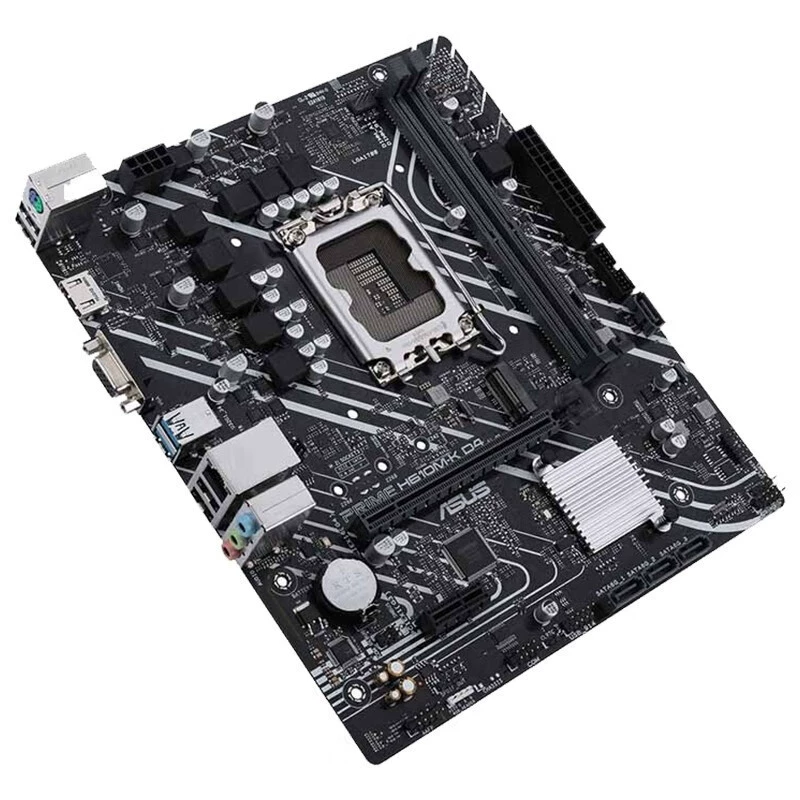 Совместимая материнская плата Intel ASUS PRIME H610M-K D4 поддерживает процессоры 12-го/13-го поколения