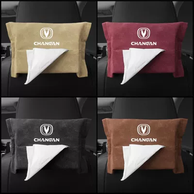 Box Hanging Sunshade Suede, Car tissue box/set - a-black-outfit-suede-changan