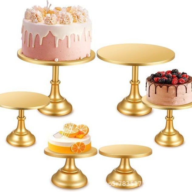 Soporte de pastel de oro para boda fiesta de cumpleaños traje pastel de hierro postre soporte de exhibición decoración del hogar base redonda