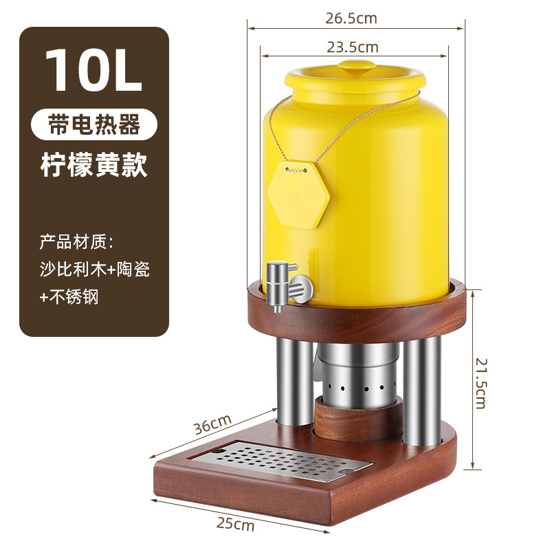 業務用電気加熱セラミックミルク鼎温度調節可能なホテルビュッフェ飲料ジュース鼎断熱コーヒー豆乳バケツ|undefined