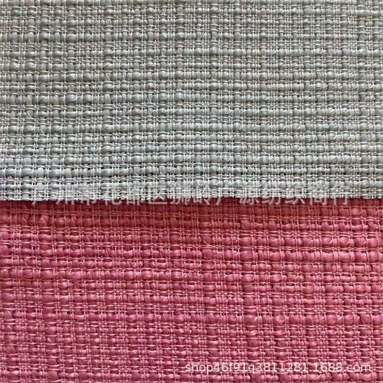 编织纹粗纺仿麻布 特种纱纺织麻布 服装 箱包 鞋材 装饰工艺面料