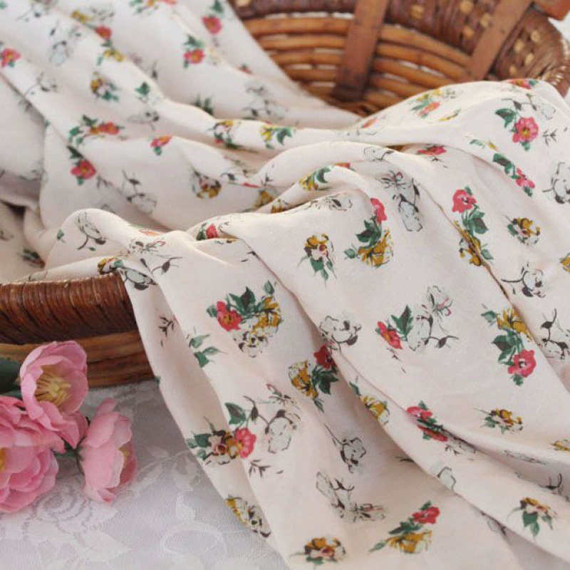 Шифон шелковая ткань, летний пижама, домашняя одежда, floral print