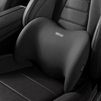 Weihao Car Lumbar Support Summer Ice Silk Waist Cushion for Long-Distance Driving, Four-Season Breathable Memory Foam for Home Office Use (Waist support) - black-lumbar-support-cool-and-skin-friendly