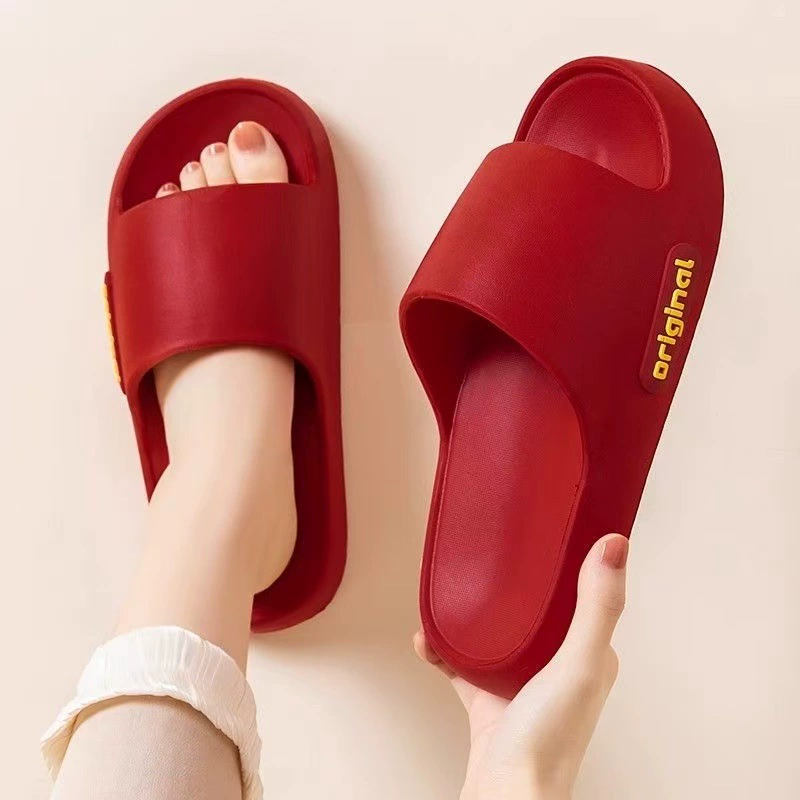 2025 новый стиль фекалий толстые подошвы тапочки мужской летний крытый дом ванная комната противоскользящая бесшумная пара леди