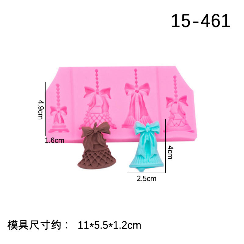 Navidad árbol de Navidad muñeco de nieve Bell vacaciones vestir aromaterapia yeso vela decoración molde de silicona en stock lot