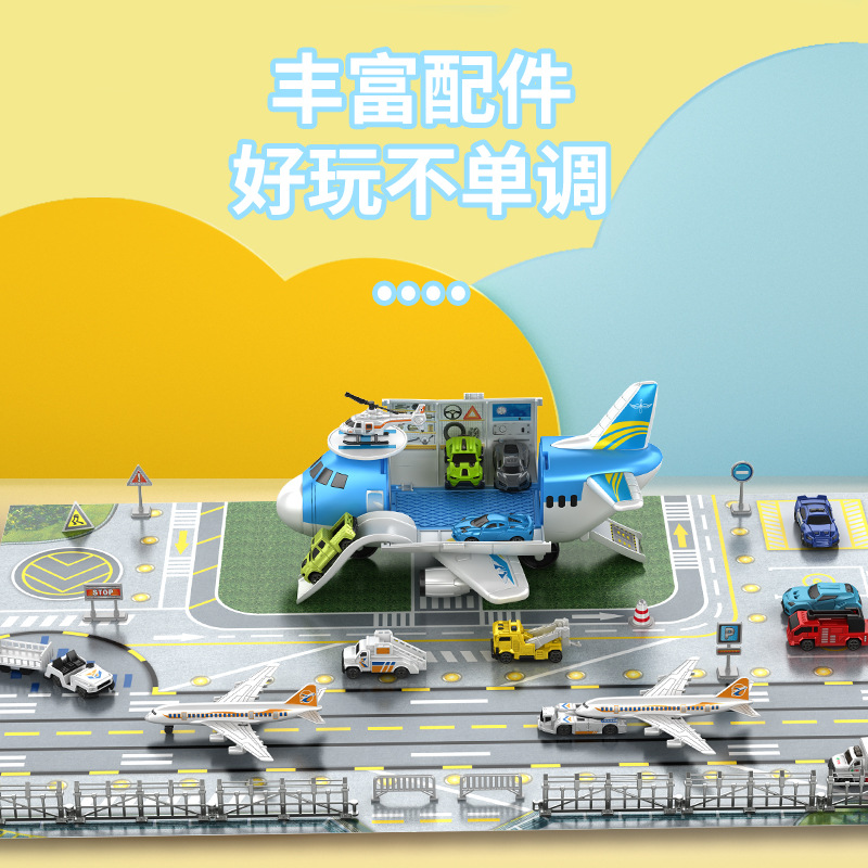 Peng Lebao children's educational aircraft model P957-A scene toy storage machine simulation boy gift wholesale