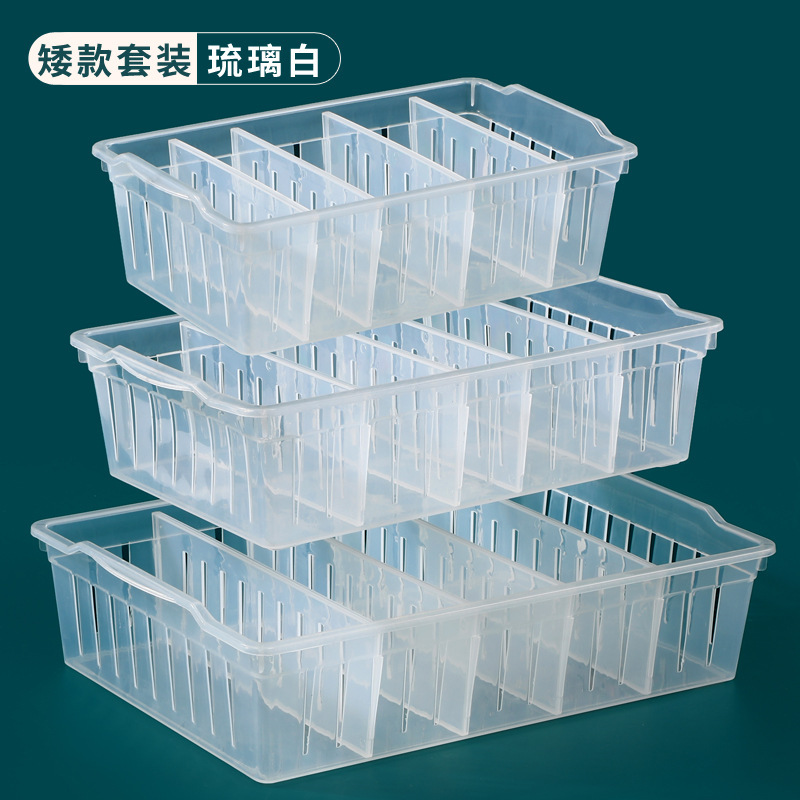 透明デスクトップ収納ボックスプラスチック長方形収納バスケット引き出しオーガナイザー多機能収納ボックスZhao Zhishun|undefined