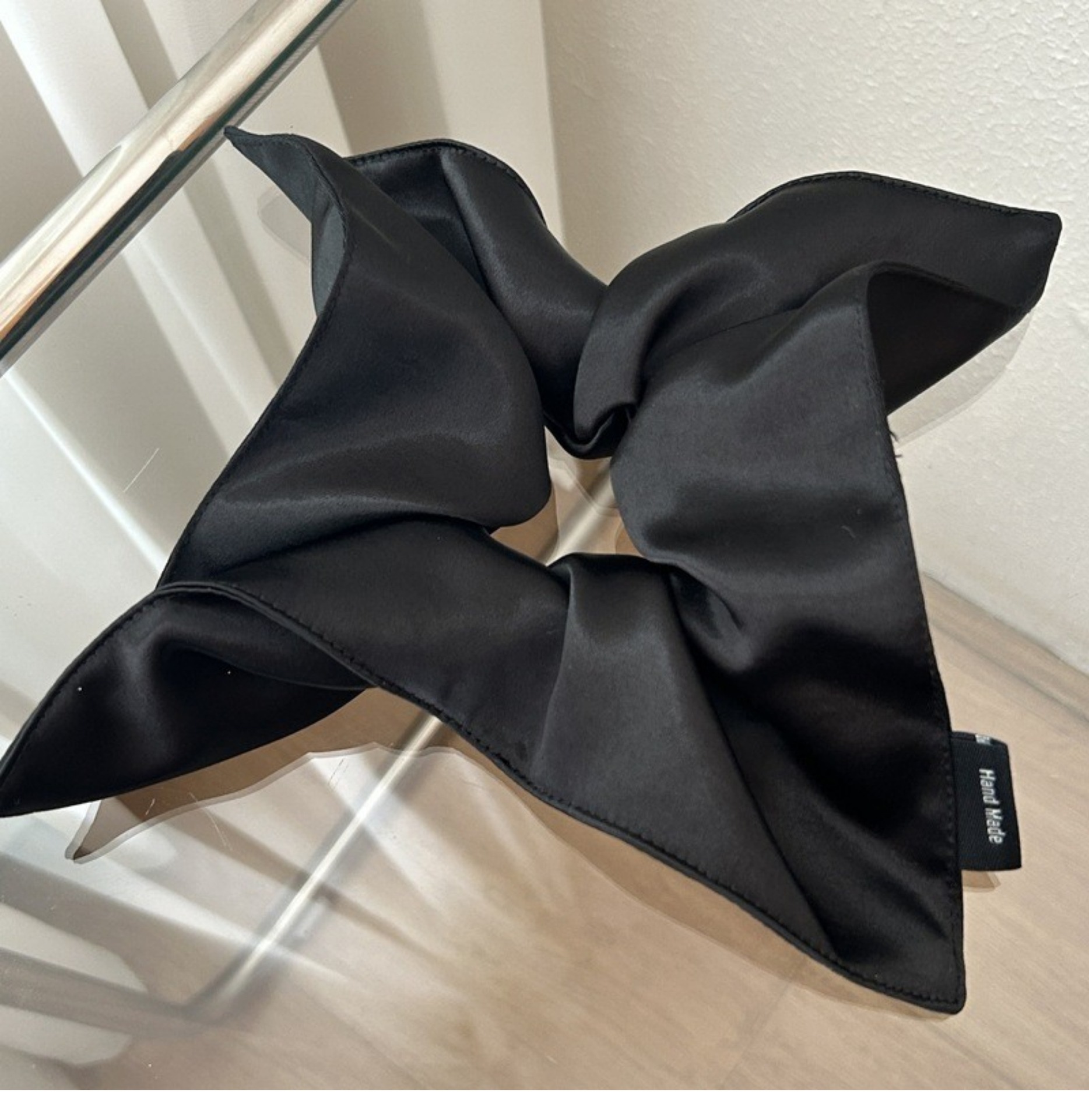 Cuerda para el cabello de intestino grueso retro francés para mujer, satén de alta gama, cuerda para el cabello coreana, cuerda para el cabello Mori, accesorios para el cabello, tocado grande