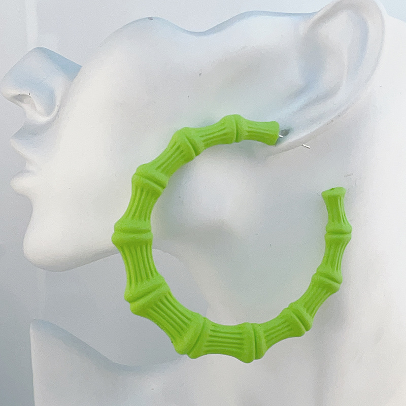 1 Paar Einfacher Stil Geometrisch Einfarbig Einbrennlack Aryl Reif Ohrringe display picture 1