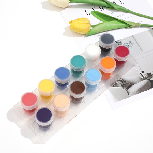 Cross-border 12-color body 25ml art watercolor poster paint set washable children DIY finger painting paint