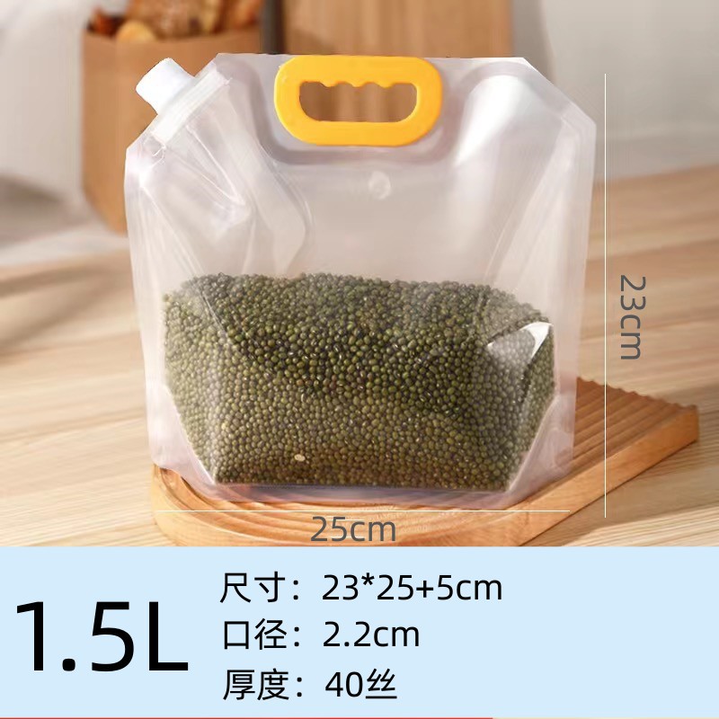 Bolsa de boquilla de succión bolsa de embalaje de grado alimenticio bolsa de almacenamiento transparente bolsa de cerveza engrosada portátil de gran diámetro al por mayor