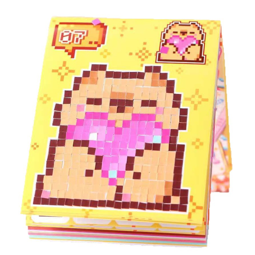 Nuevo 22 píxeles pegatinas de frijoles regalo infantil DIY juguetes de puzzle coloridos libro de juegos de ensamblaje