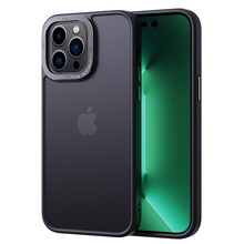 适用苹果14pro max手机壳金属镜头肤感全包iphone15手机壳亚马逊